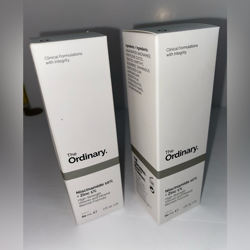 The Ordinary Niacinamide 10% + Zinc 1% Serum - Gray and White 60ml (2boxes)